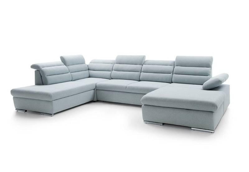 JVmoebel Ecksofa U-Form Couchgarnitur mit Schlaffunktion Wohnlandschaft Sofa, Made in Europa von JVmoebel