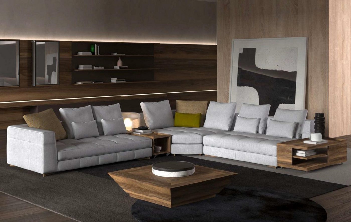 JVmoebel Ecksofa Weiße L-Form Ecksofa Garnitur aus hochwertigem Textil, Made in Europa JVmoebel Ecksofa Weiße L-Form Ecksofa Garnitur aus hochwertigem Textil, Made in Europa von JVmoebel