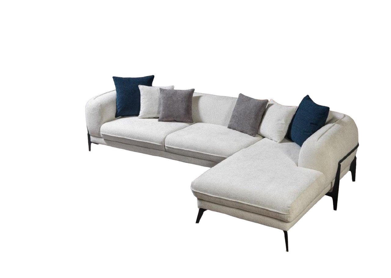 JVmoebel Ecksofa Weißes Ecksofa L-Form Couch Wohnzimmer Couchen Sofas Moderne, 2 Teile, Made in Europa von JVmoebel