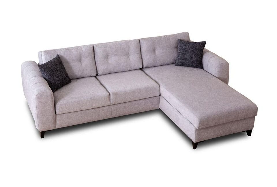 JVmoebel Ecksofa Weißes Polster Ecksofa Designer Sitzmöbel Textil Wohnzimmer Couch, 1 Teile, Made in Europa von JVmoebel