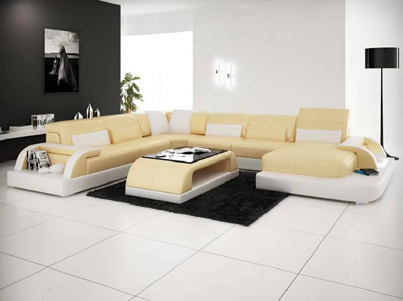 JVmoebel Ecksofa Wohnlandschaft Couch Polster Eck Garnitur Designer Ledersofa Big Sofa, Made in Europa JVmoebel Ecksofa Wohnlandschaft Couch Polster Eck Garnitur Designer Ledersofa Big Sofa, Made in Europa von JVmoebel