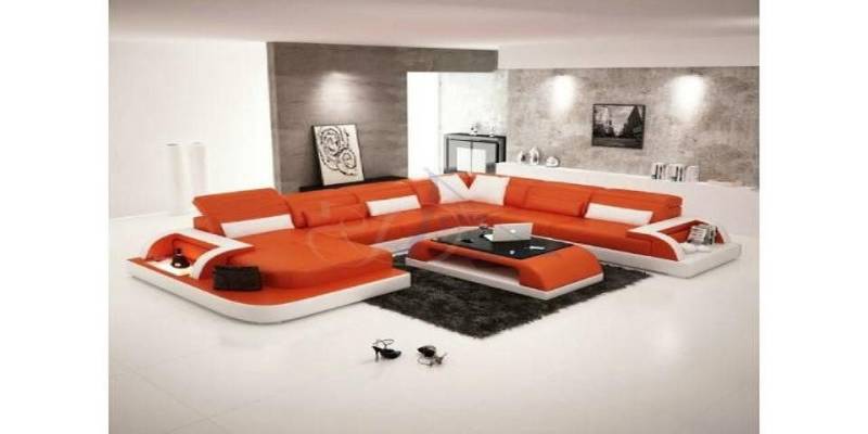 JVmoebel Ecksofa Wohnlandschaft Couch Polster Eck Garnitur Designer Ledersofa Big Sofa, Made in Europa von JVmoebel