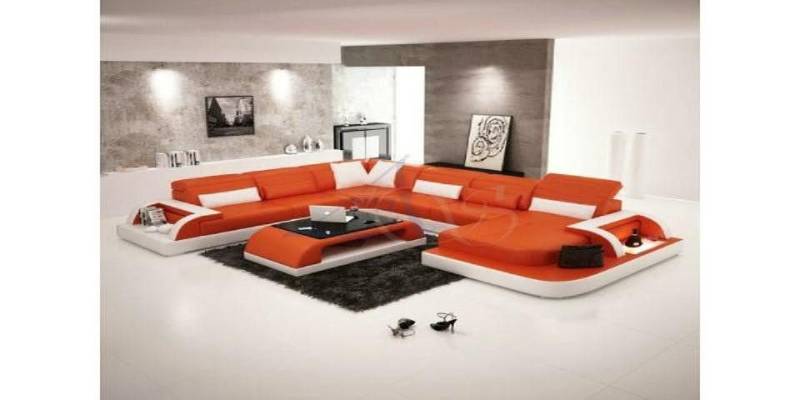 JVmoebel Ecksofa Wohnlandschaft Couch Polster Eck Garnitur Designer Ledersofa Big Sofa, Made in Europa von JVmoebel