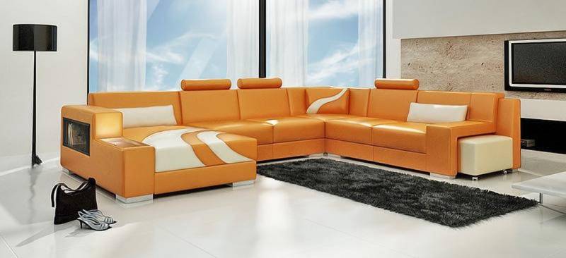 JVmoebel Ecksofa Wohnlandschaft Couch Polster Eck Garnitur Designer Ledersofa Big Sofa, Made in Europa von JVmoebel