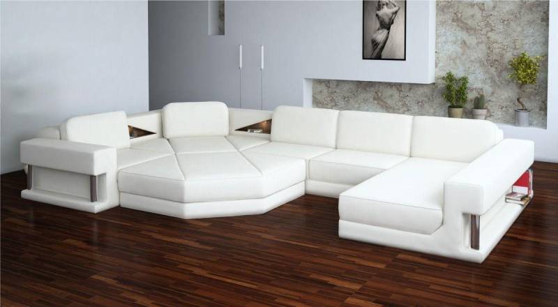 JVmoebel Ecksofa Wohnlandschaft Design Ecksofa Leder Ecke UForm Sofa Couch Polster, Made in Europa von JVmoebel