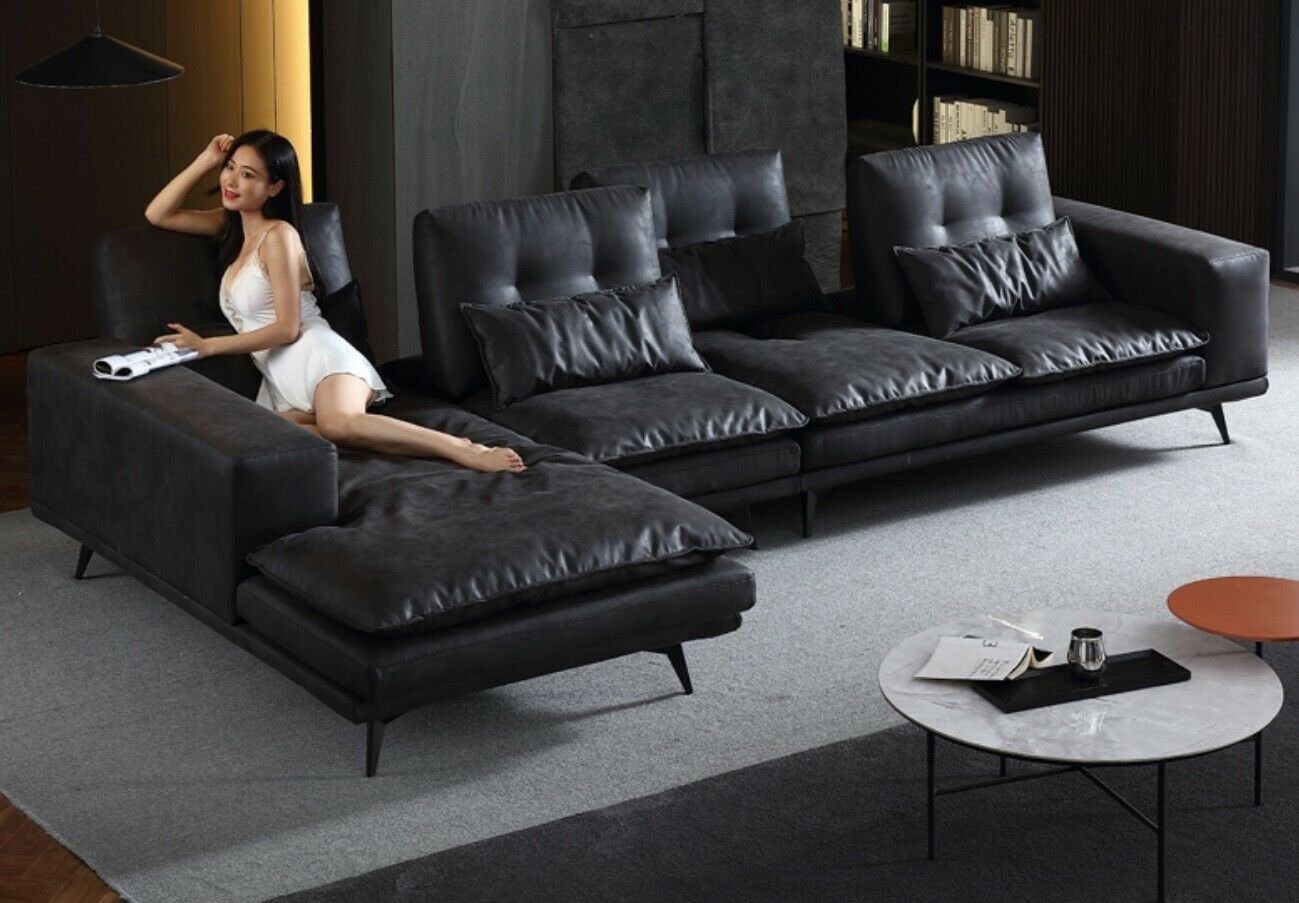 JVmoebel Ecksofa Wohnlandschaft Design Ecksofa Textil Leder Neues Sofa, Made in Europe von JVmoebel