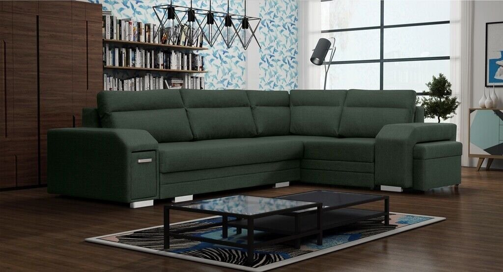 JVmoebel Ecksofa Wohnlandschaft Ecksofa Bettkasten Schlafsofa Sofa Polstersofa Eck, Mit Bettfunktion von JVmoebel