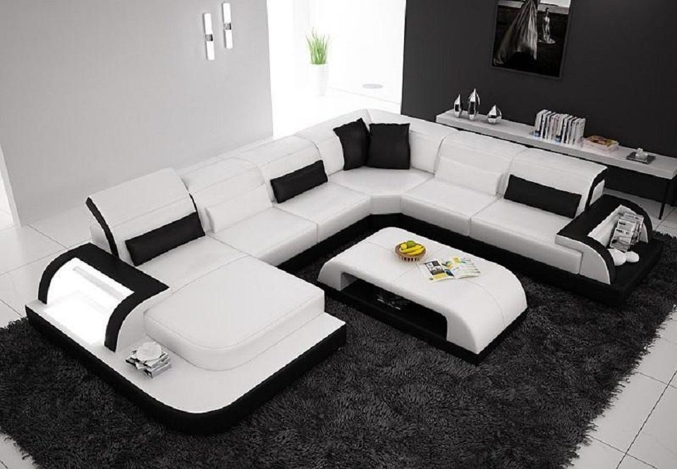 JVmoebel Ecksofa Wohnlandschaft Extra Luxus Klasse Ecksofa Couch - Ledersofa Sofa, Made in Europe von JVmoebel