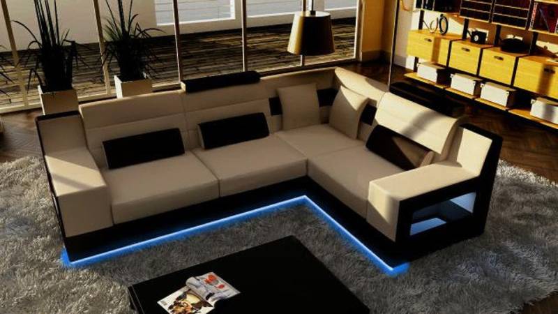 JVmoebel Ecksofa Wohnlandschaft Sofa Couch Polster Ecke Ecksofa Garnitur Textil Stoff, Made in Europa von JVmoebel