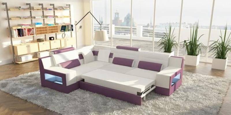 JVmoebel Ecksofa Wohnlandschaft Sofa USB Polster Ecke Ecksofa Garnitur Massfertigung, 1 Teile, Made in Europa von JVmoebel