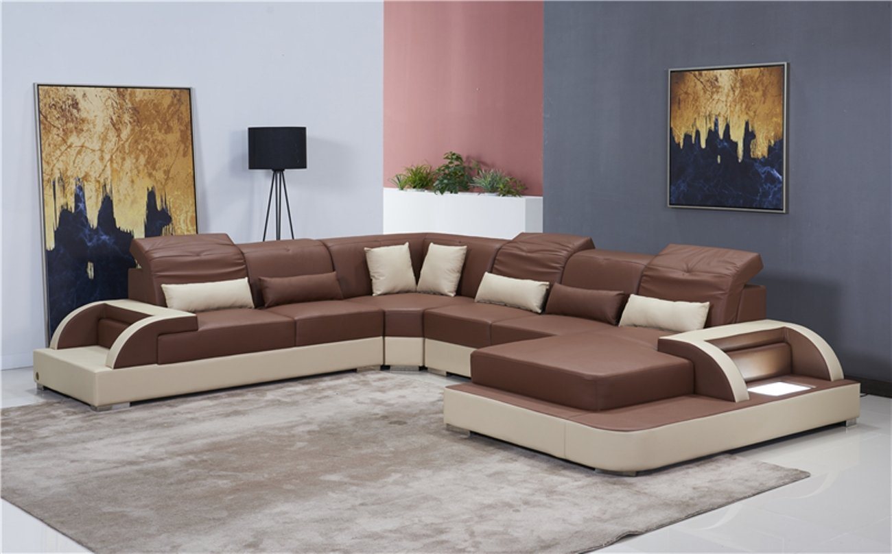 JVmoebel Ecksofa Wohnlandschaft U Form xxl Ecksofa Sofa Couch Polster Garnitur, Made in Europe von JVmoebel