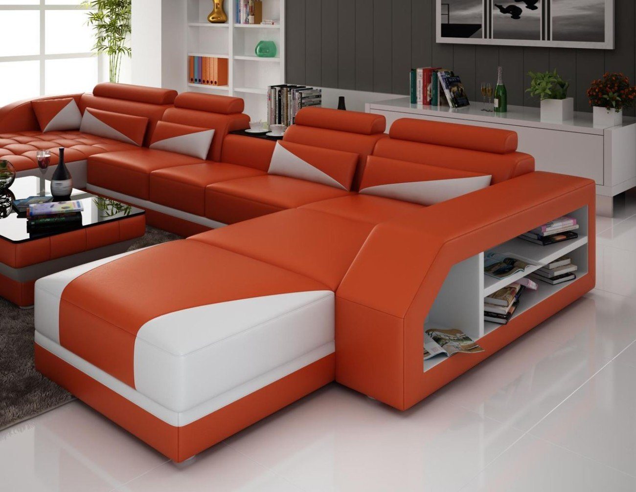 JVmoebel Ecksofa XXL Wohnlandschaft U Form Ecksofa Sofa Couch Polster Garnitur, Made in Europe von JVmoebel