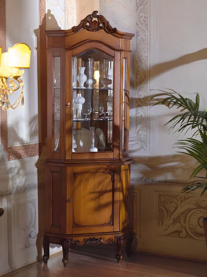 JVmoebel Eckvitrine Barocke Eckvitrine für das Wohnzimmer - Eleganter Vitrinenschrank Made in Europa JVmoebel Eckvitrine Barocke Eckvitrine für das Wohnzimmer - Eleganter Vitrinenschrank Made in Europa von JVmoebel