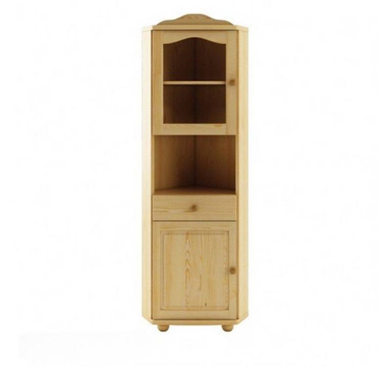 JVmoebel Eckvitrine Glasvitrine Eck Schrank Echtes Holz Massivholz Vitrinen Schränke Natur Made in Europa von JVmoebel
