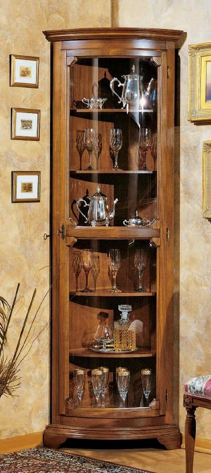 JVmoebel Eckvitrine Holz Vitrinen Schränke aus Echtholz Möbel Anrichte mit Glas Made in Europa JVmoebel Eckvitrine Holz Vitrinen Schränke aus Echtholz Möbel Anrichte mit Glas Made in Europa von JVmoebel