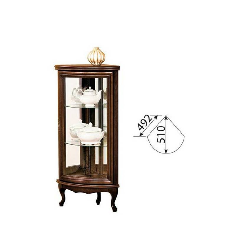 JVmoebel Eckvitrine Italienische Vitrine Schrank im klassischen Stil Möbel Made in Europa JVmoebel Eckvitrine Italienische Vitrine Schrank im klassischen Stil Möbel Made in Europa von JVmoebel