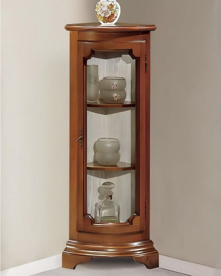 JVmoebel Eckvitrine Klassische Eck Vitrine Luxus Braun Vitrinen Sofort von JVmoebel