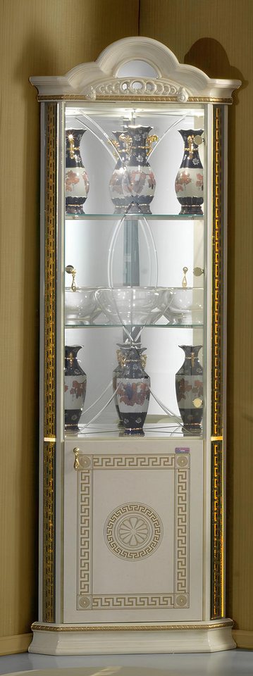 JVmoebel Eckvitrine Klassische Holzkommode Vitrine Anrichte Regal Schrank Made in Europa von JVmoebel