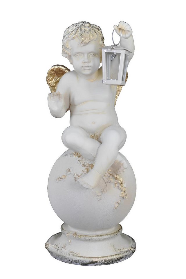 JVmoebel Engelfigur Figur Skulptur Engel mit einer Laterne, weiß 69cm P0635 Welt, Made in Europa von JVmoebel