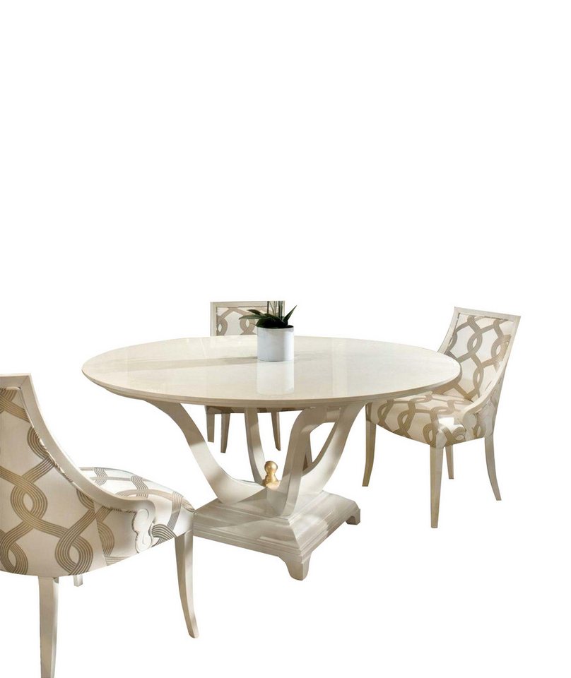 JVmoebel Essgruppe, Design Rund Tisch 4x Sessel Stühle Ess Zimmer Sitz Polster von JVmoebel