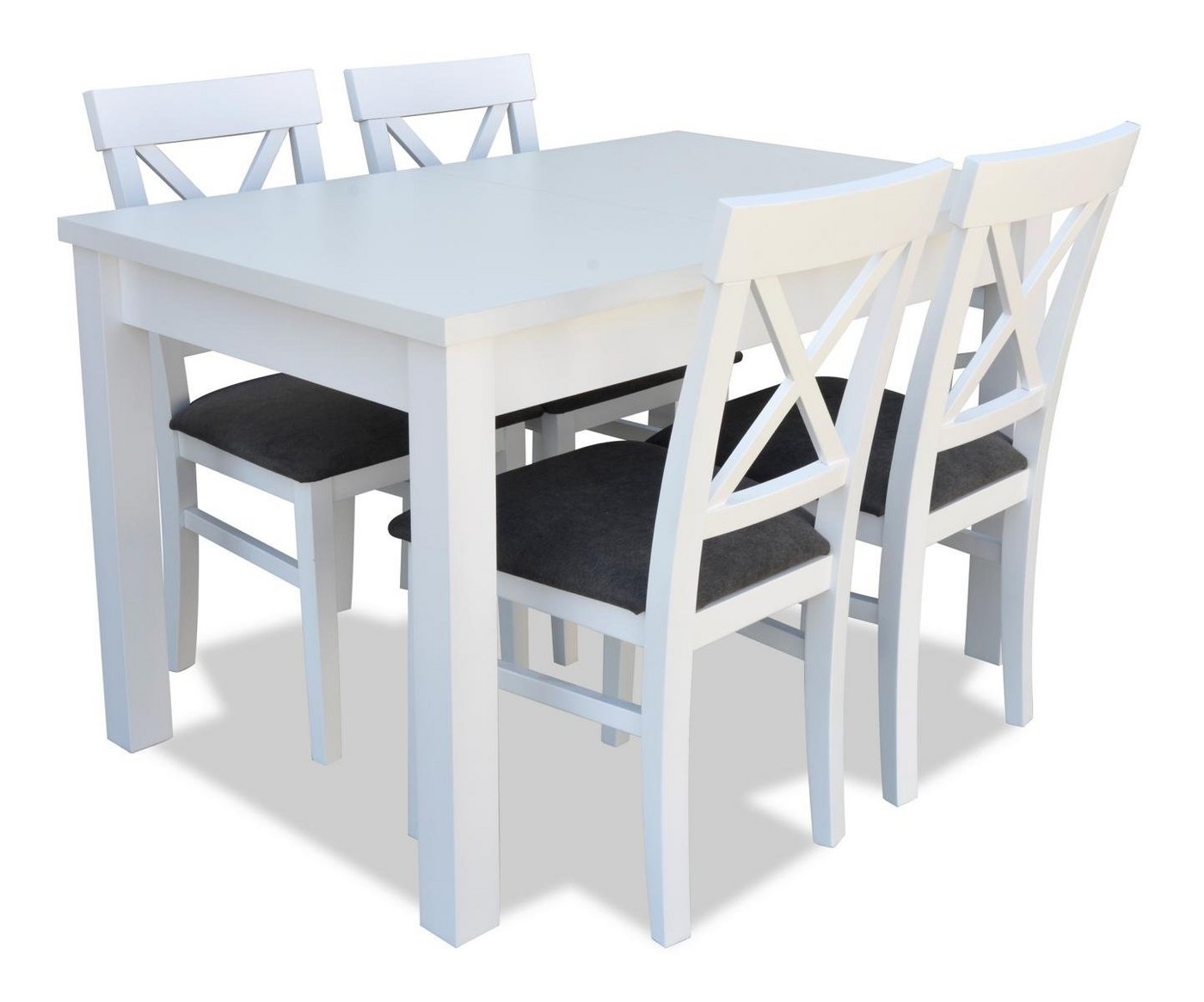 JVmoebel Essgruppe, Holz Set Tisch 4x Lehn Stühle Set Garnitur Polster 5tlg von JVmoebel