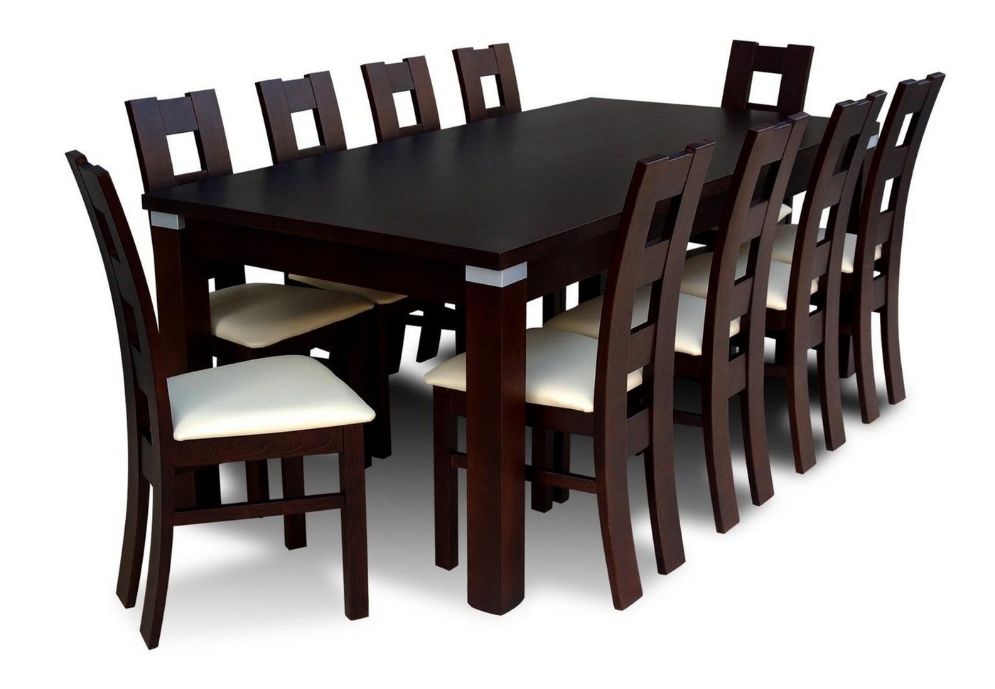 JVmoebel Essgruppe, Esstisch Tisch + 10x Stühle Esszimmer Wohnzimmer Garnitur 11tlg. von JVmoebel