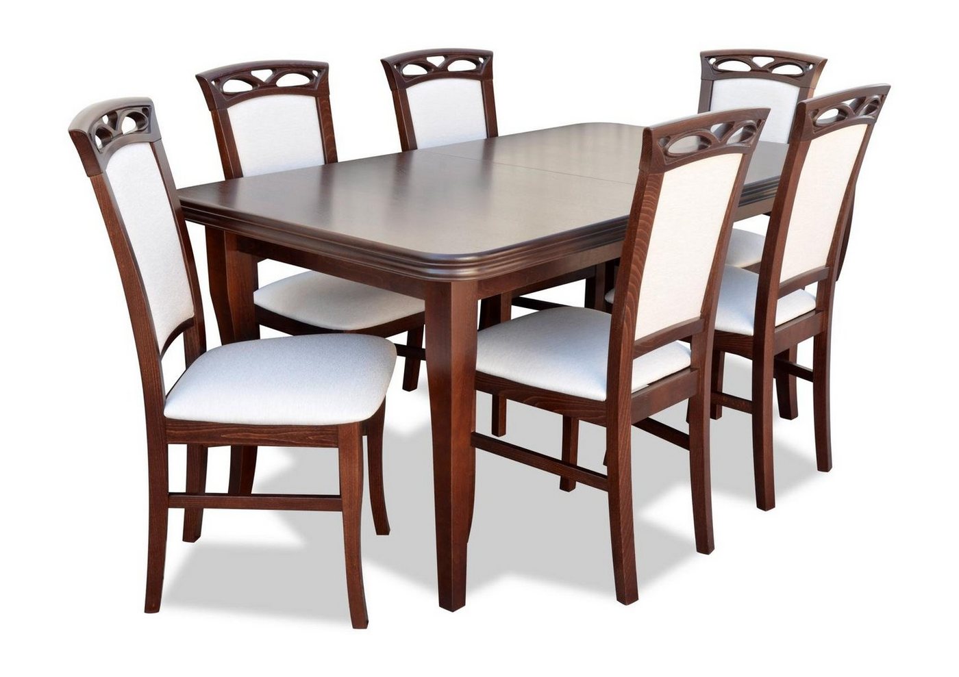 JVmoebel Essgruppe, Klassischer Tisch Esstisch Holz Esszimmer Garnitur 6x Stuhl Set 7tlg von JVmoebel