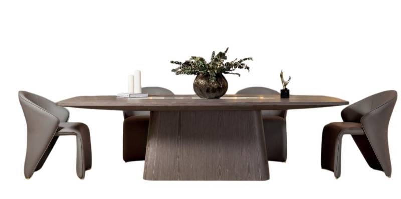 JVmoebel Essgruppe 5tlg Esstisch Set mit 4 Stühlen aus Holz in Braun – Modern & Luxuriös, (Esstisch, 4x Stühle), Made in Europe von JVmoebel