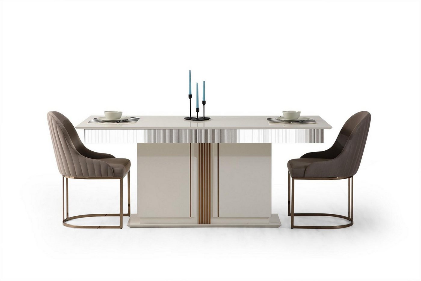 JVmoebel Essgruppe Esszimmer 6tlg. Set Esstisch Anrichte 4x Stühle Modern Neuheit Design, (6-tlg., 1x Esstisch+4x Stühle+1x Anrichte), Made in Europa von JVmoebel