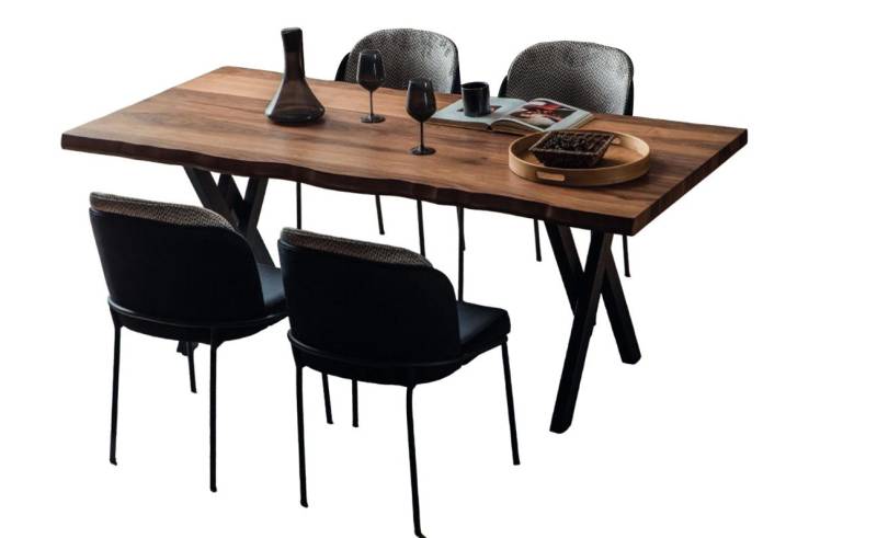 JVmoebel Essgruppe Exklusiver Holz Esstisch Moderne 6x Polsterstühle Esszimmer Garnitur, (7-tlg., Esstisch/6x Stühle), Made in Europa von JVmoebel