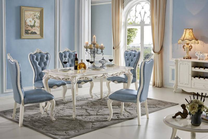 JVmoebel Essgruppe Klassischer Esstisch Tisch Holz Esszimmer Garnitur 4x Stuhl Set Stühle, Made in Europa von JVmoebel