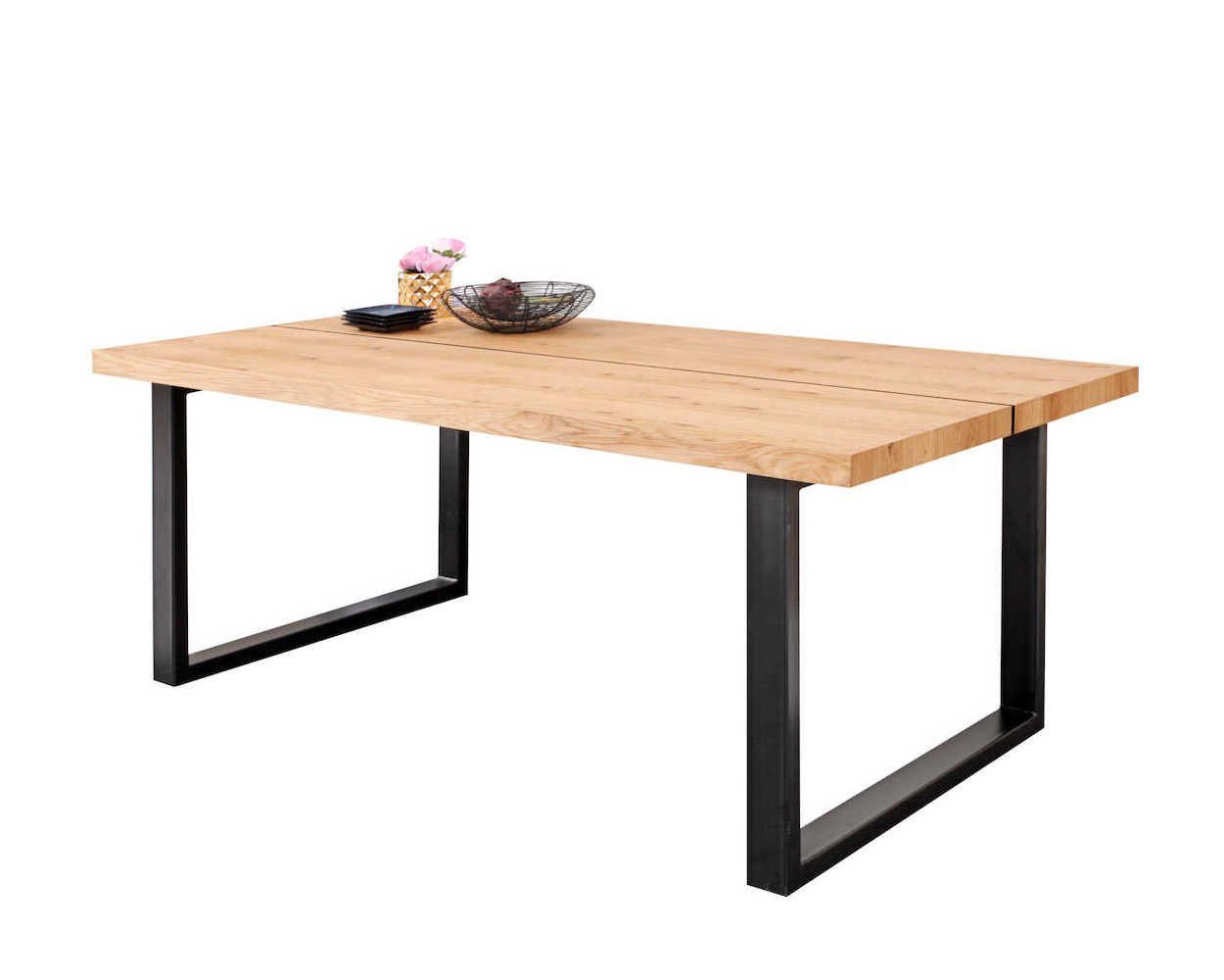 JVmoebel Esstisch, Tisch Metall Beine Esstisch Natürliches Holz Neu Loft Möbel von JVmoebel
