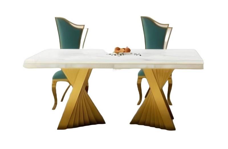 JVmoebel Esstisch Esszimmer Tisch Gold Metall Tische Esstische Möbel Einrichtung Gold, Made in Europa von JVmoebel