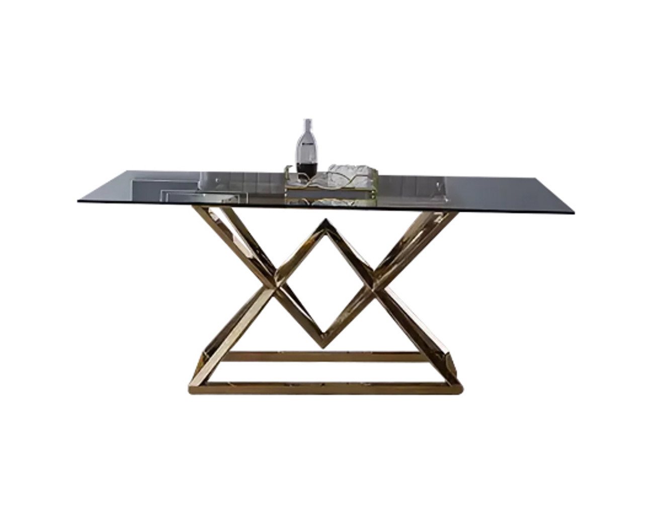 JVmoebel Esstisch Designer Esszimmer Moderner Glastisch Edelstahltische Sofort (1-St., Esstisch), Made in Europa von JVmoebel