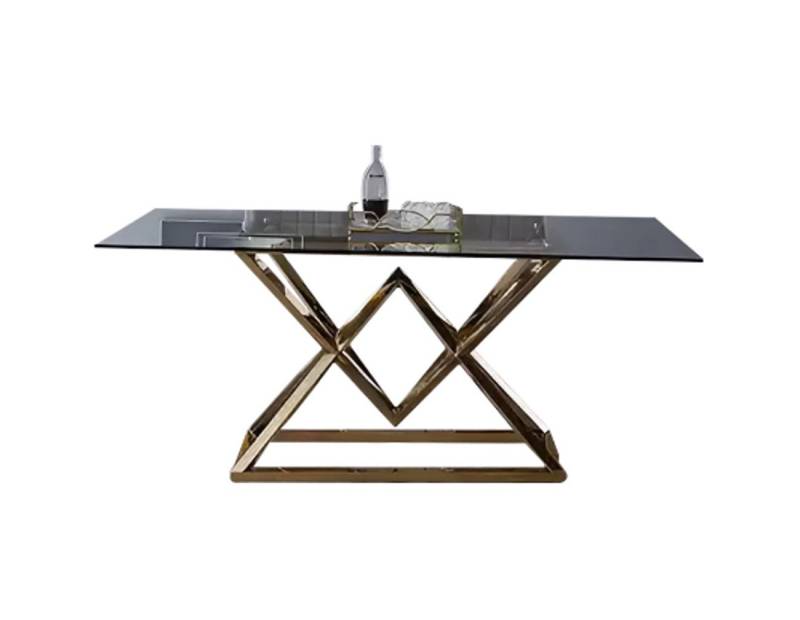 JVmoebel Esstisch Designer Esszimmer Moderner Glastisch Edelstahltische Sofort (1-St., Esstisch), Made in Europa von JVmoebel