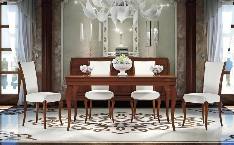 JVmoebel Esstisch Eleganter Ausziehtisch aus Holz - Moderner Esszimmertisch, Made in Europa von JVmoebel