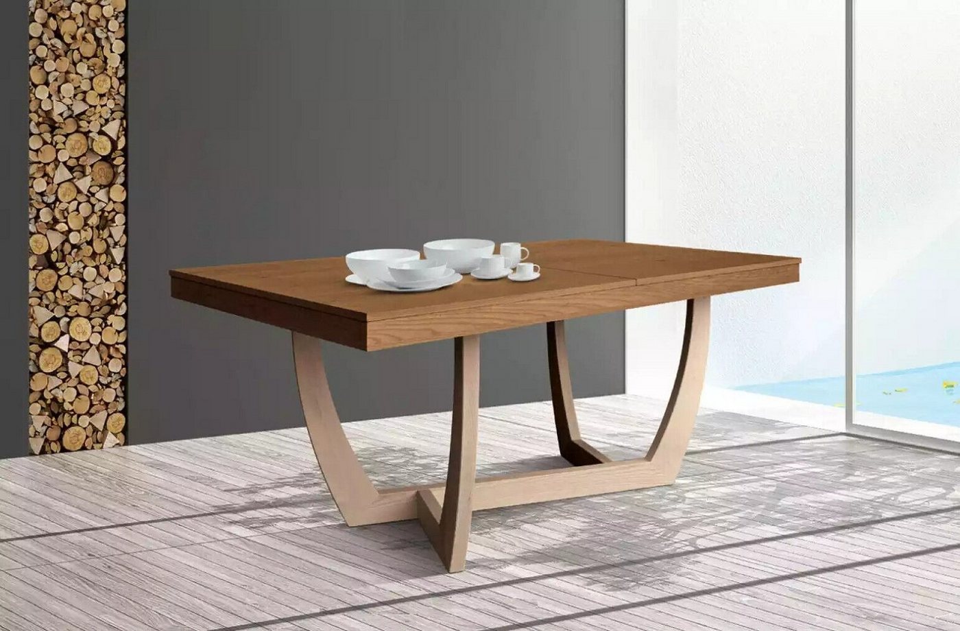 JVmoebel Esstisch Esstisch Ausziehbar Küchentisch Esstische Tisch Aus Holz Holztisch (1-St., 1x Esstisch), Made in Europa von JVmoebel