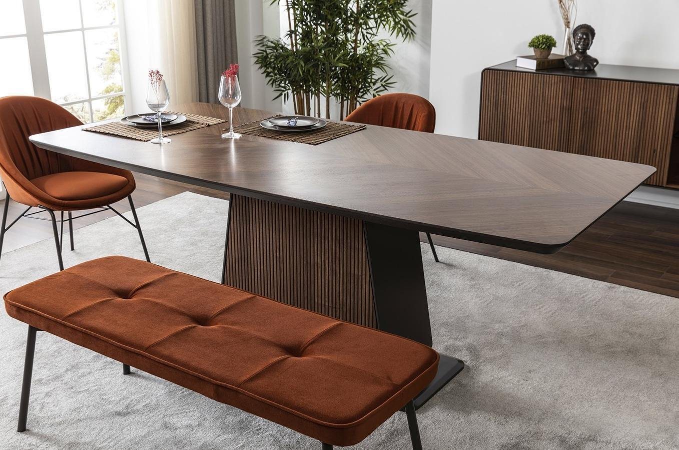 JVmoebel Esstisch Esstisch Esszimmertisch Tisch Esszimmer Essecke Holz Modern Braun, Made in Europa von JVmoebel