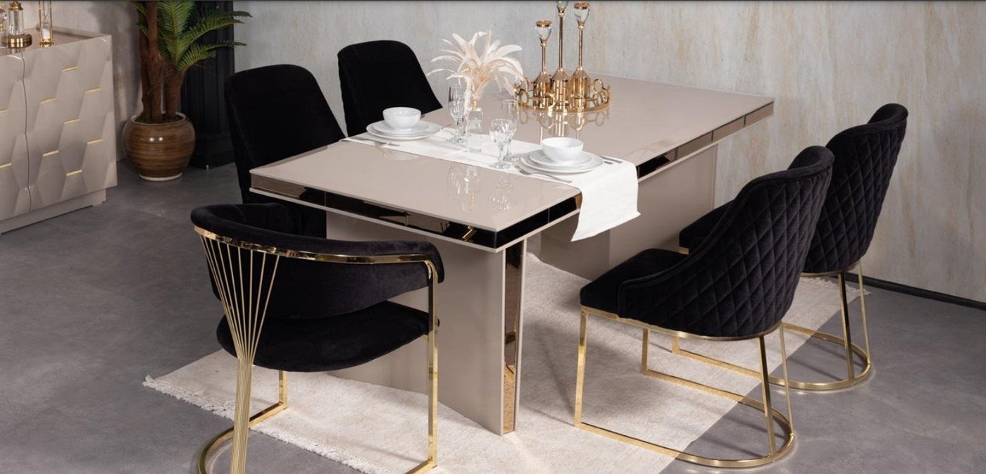 JVmoebel Esstisch, Esstisch Holz Esstische Tische Tisch Design Gold Luxus Esszimmer Möbel von JVmoebel