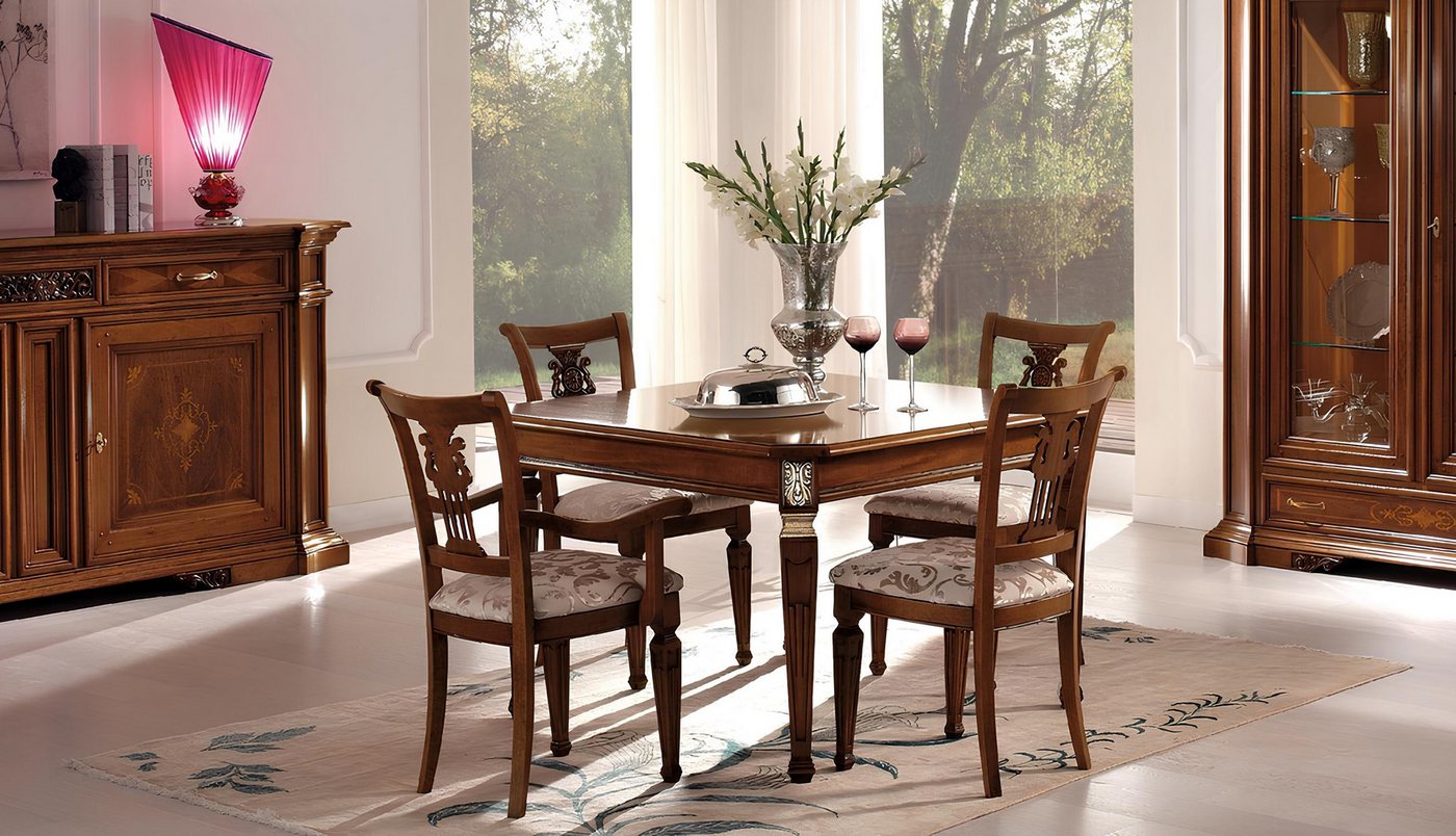 JVmoebel Esstisch Holztisch Esszimmer ausziehbar Italienisch Braun, Made in Italy von JVmoebel