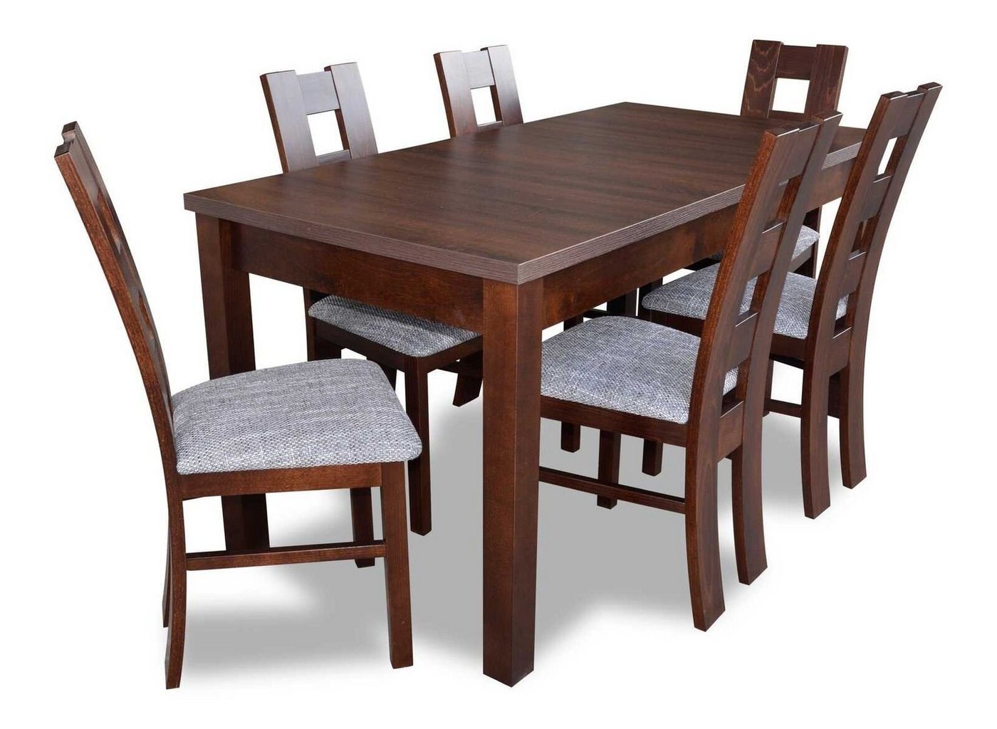 JVmoebel Esstisch Klassischer Esstisch Tisch Holz Esszimmer Garnitur 6x Stühle Set (7-St., Esstisch, 6x Stühle) von JVmoebel