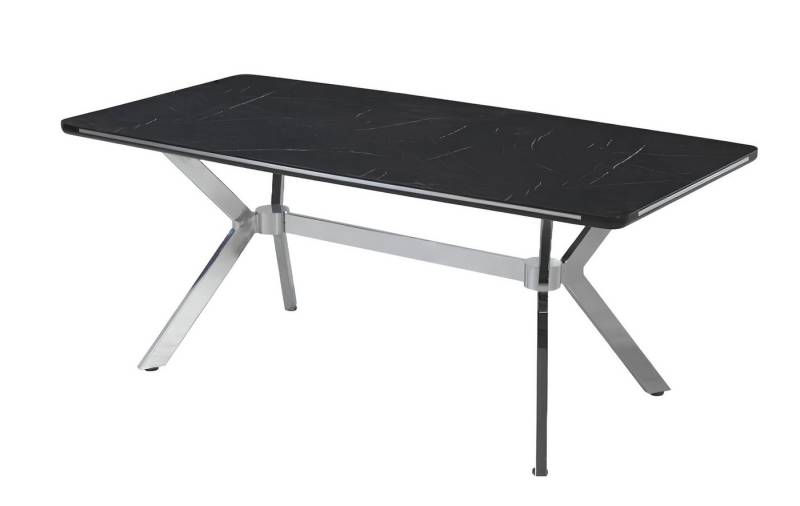 JVmoebel Esstisch Luxus Esstisch Ausziehbar Esszimmer Tisch Metall Schwarz Tische (1-St., Esstisch), Made in Europa von JVmoebel