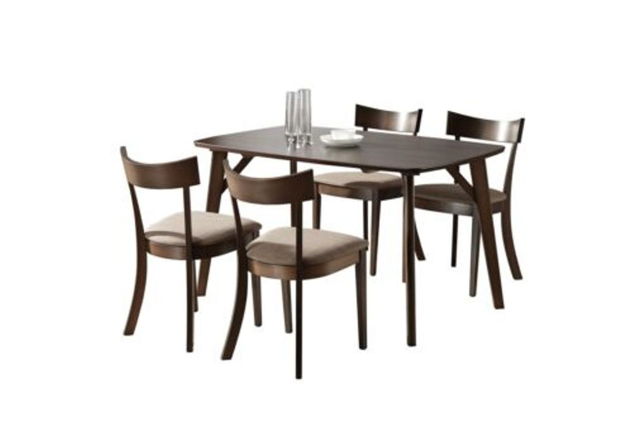 JVmoebel Esszimmer-Set, Ess Tisch Garnitur Designer Tische + 4x Stuhl Set Echt Holz Komplett von JVmoebel