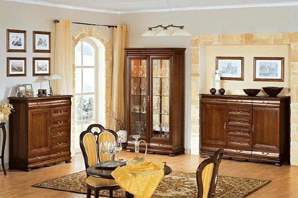 JVmoebel Esszimmer-Set Esszimmer Komplettset Tisch Stühle Vitrine Kommode modern, Made in Europa von JVmoebel