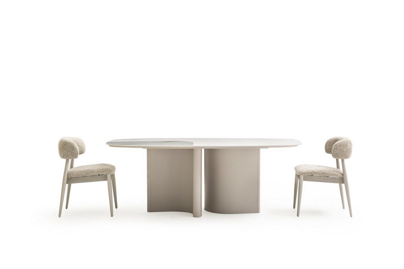 JVmoebel Esszimmer-Set Esszimmer Set 7tlg. Esstisch mit 6 Stühlen, Holz, Weiß, Modern, (7-St., Esstisch, 6х Stühle), Made in Europe von JVmoebel