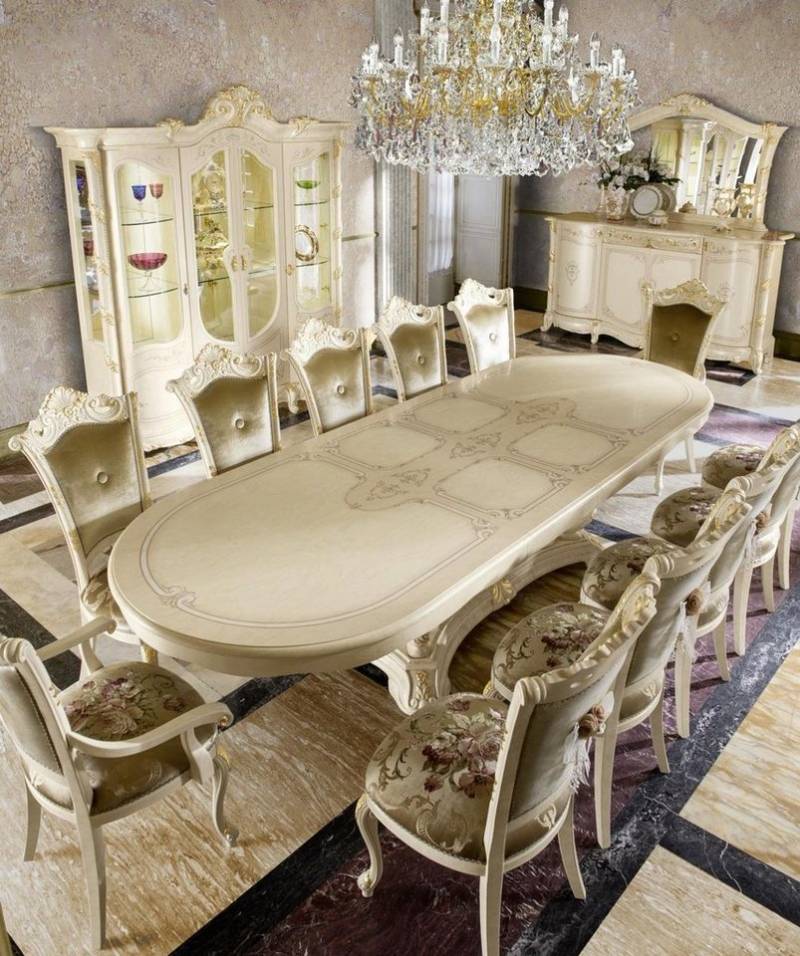 JVmoebel Esszimmer-Set Esszimmer Set Ess Gruppe Holz Tisch Tische Komplett Set 12 Stühle, Made in Europa JVmoebel Esszimmer-Set Esszimmer Set Ess Gruppe Holz Tisch Tische Komplett Set 12 Stühle, Made in Europa von JVmoebel