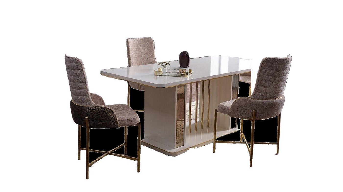 JVmoebel Esszimmer-Set Esszimmer Set Luxus 6x Stühle+Esstisch Essgruppe Garnitur Lehnstühle, (7-St., 1x Esstisch + 6x Stühle), Made in Europa von JVmoebel