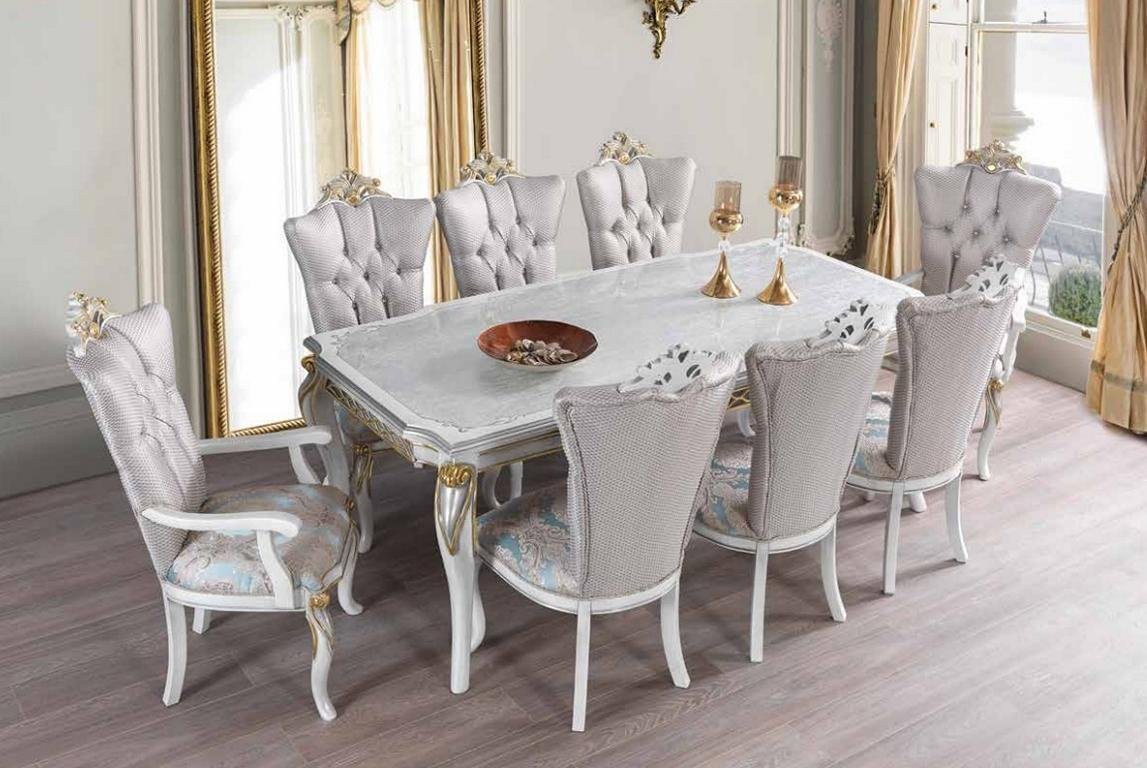 JVmoebel Esszimmer-Set Klassisches Esszimmer Set Stuhlgruppe 6x Stuhl Tisch Garnitur, (7-St., Esstisch + 6x Stühle) von JVmoebel