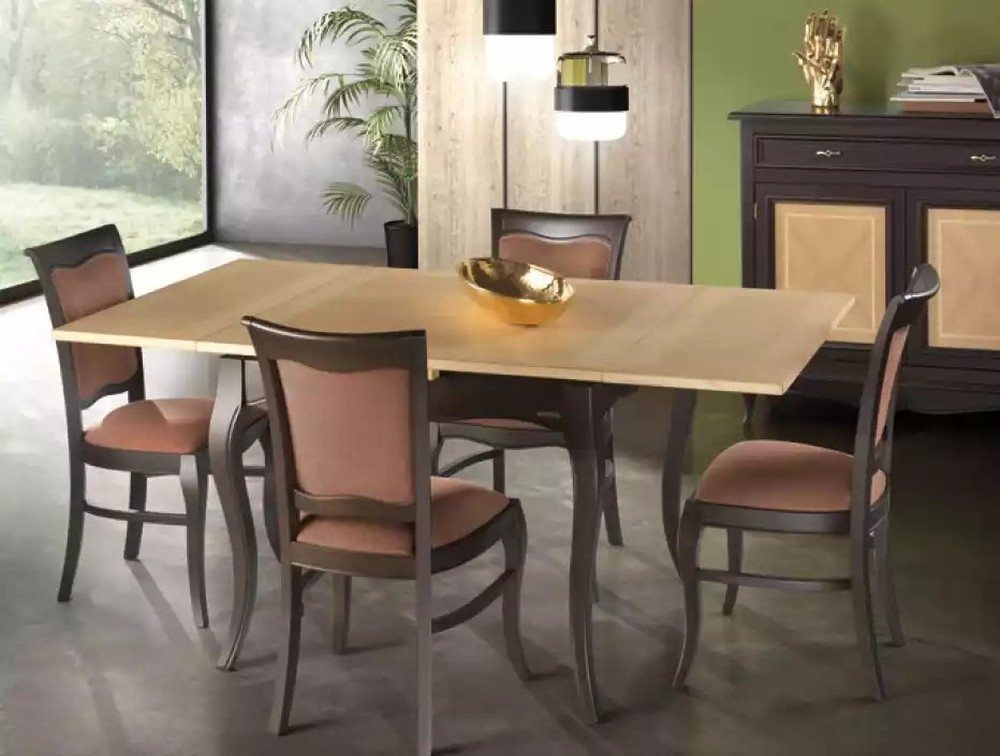 JVmoebel Esszimmer-Set Klassisches Esszimmer Set mit Tisch und 4 Stühlen, komplett 5-teilig, (5-St., 1x Esstisch + 4x Stühle), Made in Europa von JVmoebel