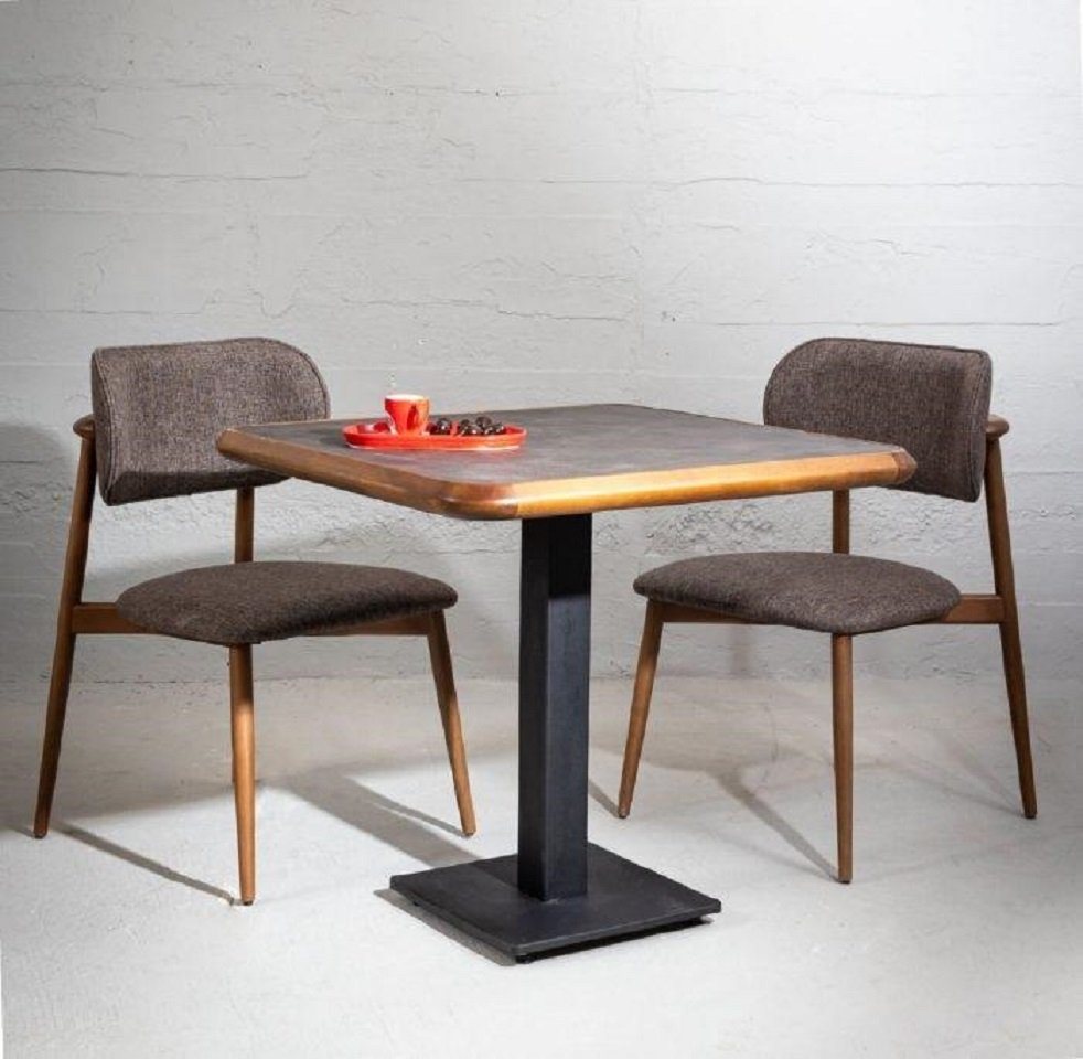 JVmoebel Esszimmer-Set Landhausstil 5tlg. Esszimmer Set Holztisch Mit gemütlichen Stühlen, (5-St., Esstisch + 4x Stühle), Made in Europa von JVmoebel